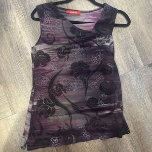 Purple Floral tank top